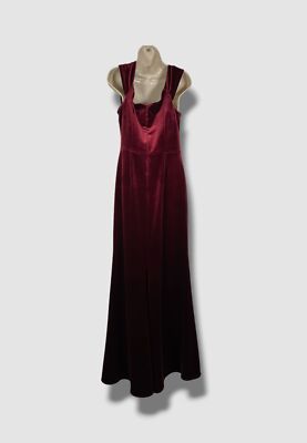 teri jon red dress Teri Jon Metallic Jacquard One Shoulder High Low Gown Size 10