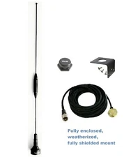 Dual Band Antenna NMO UHF 430-470 VHF 140-170 Mobile Radio Hole Mount Ham PL259