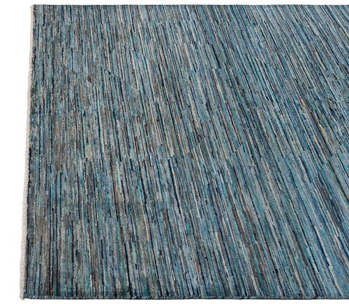Alfombra oriental anudada a mano Ziegler 193 x 153 cm-fina, alfombra, alfombra, azul - Imagen 7 de 11