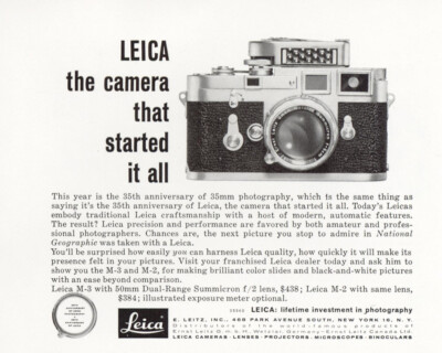 LEICA ライカ　ヴィンテージ広告 1960 Leica: The Camera That Started It All Vintage Print Ad | eBay