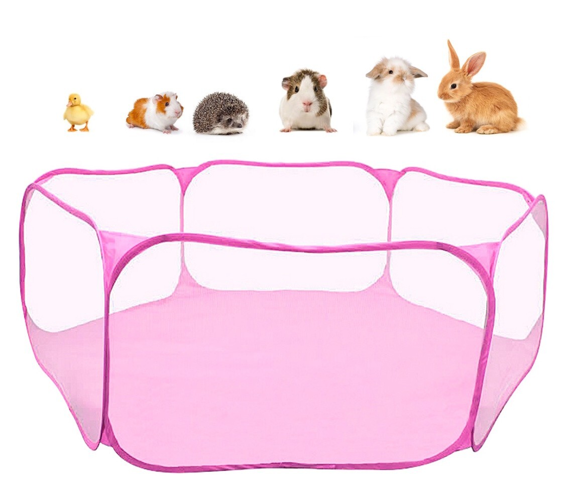 Portable Animals Small Animals Cage Tent, Breathable Pet Playpen Portable Pop Open ...