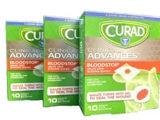 curad clinical advances bloodstop gauze 30 total count exp 2026