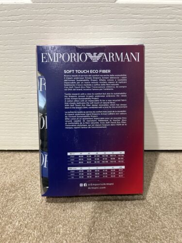 Armani Exchange Soft Touch Eco Fiber Boxer Trunks 3 Pack - Large - Picture 2 of 4