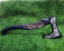 Dragon Engraved Viking Axe Handmade Nordic Dragon Axe Medieval Dane Axe Hatchet