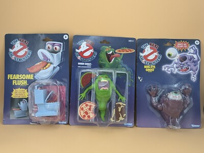 The Real Ghostbusters Lot 3: Fearsome Flush, Bug-Eye Ghost & Slimer Green Kenner