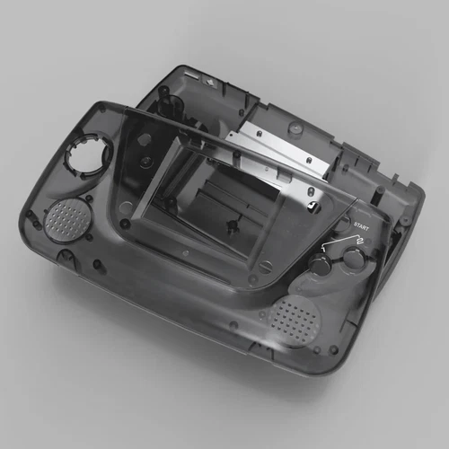 Game Gear Shell Case Sega clear black New Replacement RetroSix ABS