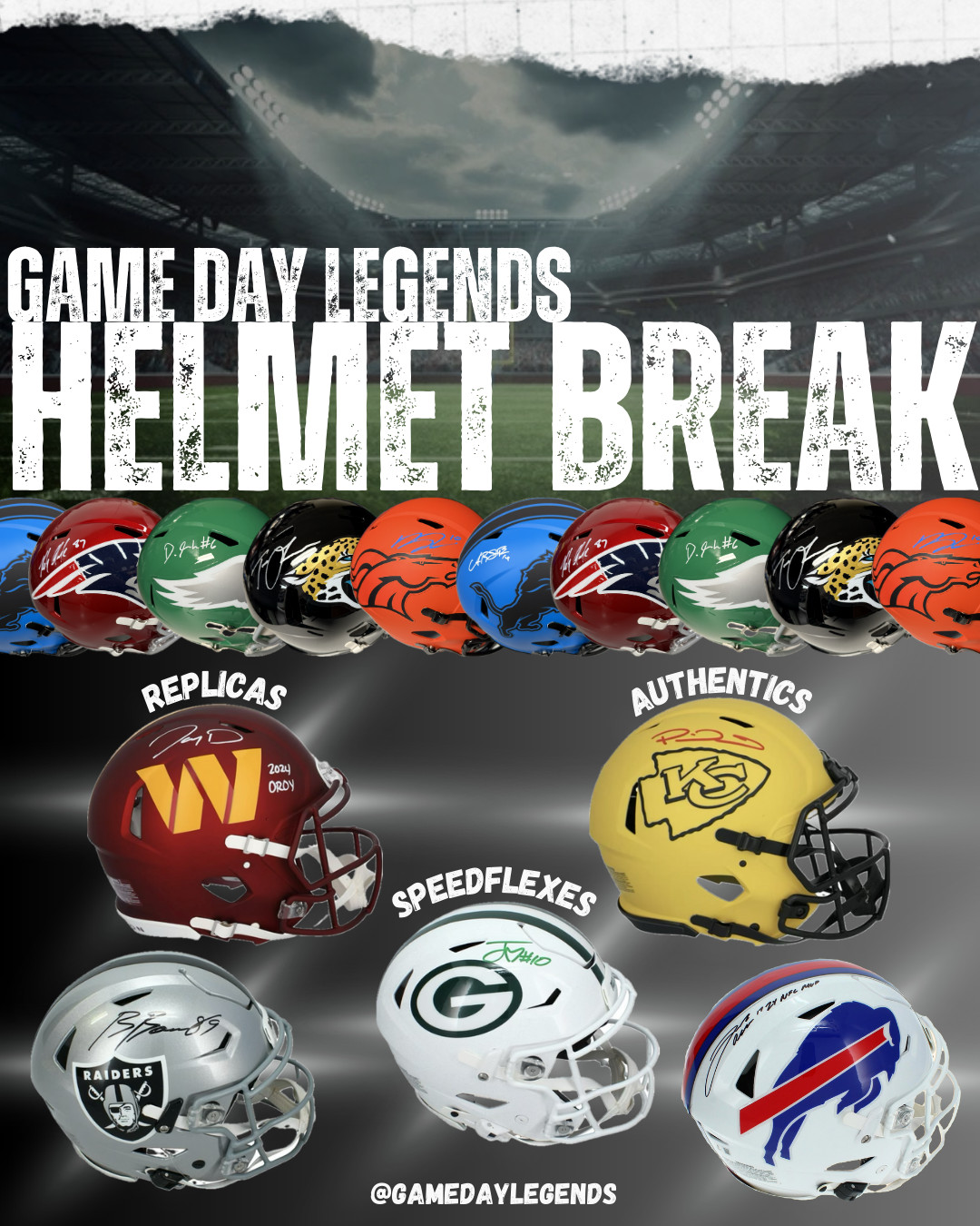 Game Day Legends Full Size Helmet Mystery Box - Random Division Break!
