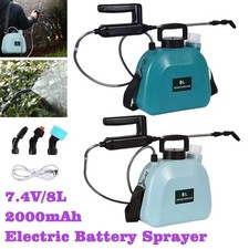 8L Electric Garden Sprayer 0.6M Telescopic Wand 2000mAh Battery Pump w/ 3 Nozzle