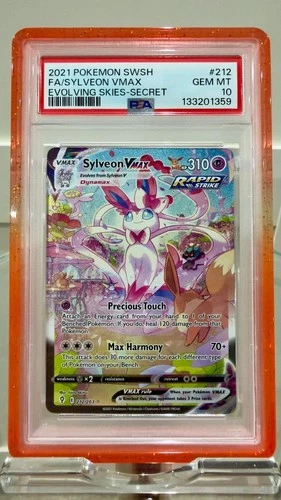 2021 Pokemon Evolving Skies Sylveon VMAX 212/203 Secret Rare PSA 10 Gem Mint