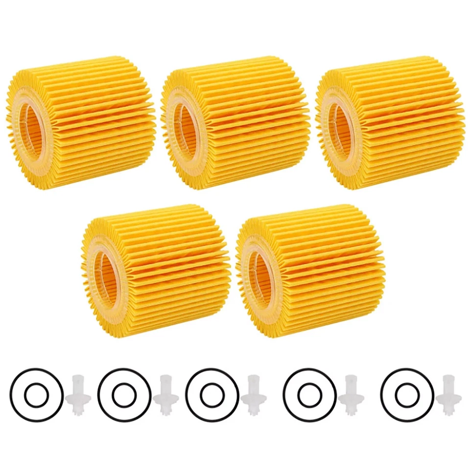 Conjunto de filtro de óleo 5 peças 04152-YZZA6 compatível com Toyota Prius V 2012-18 eficiente - Imagem 3 de 4