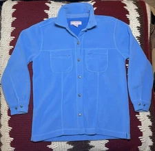 Lady Hathaway Fleece Jacket Womens Small  Light Blue Button Up Jacket