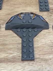 Lego Lot Of 6 Modified Plate 2 x 6 w 4 x 8 Half Saucer Stingray Pattern New Free