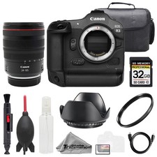 Canon EOS R3  RF 24-105mm f/4 L IS USM Lens 32GB UV Filter- Basic Kit