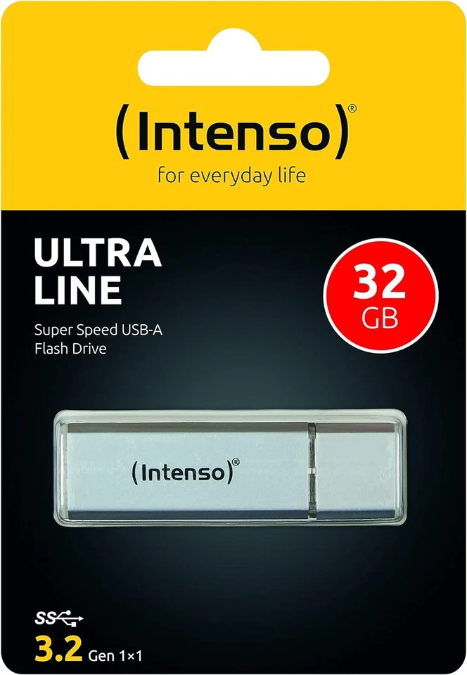 Intenso 3531480 32 GB Ultra Line USB 3.0 Flash Drive - Silver 32 GB - USB 3.0 Si - Image 4 of 4