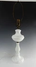 Vintage Swirl Milk Glass Table Lamp  23-1/2" High