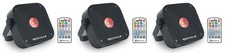  3 Rockville MINI RF1 V3 Black Bright DJ/Party LED Wash Up Lights RF Remote APP