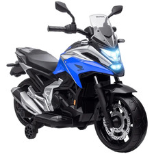 Moto Électrique Enfant Honda AIYAPLAY 3-6 Ans 12V Porteur Musique Phares Bleu