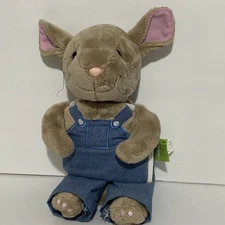 Zoobies Plush Mouse Storybook Overalls “If You Give A Mouse A Cookie”