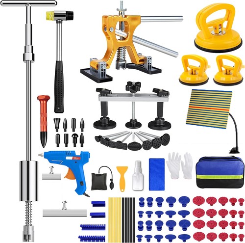 77Pcs Car Body Dent Puller Bridge Lifter Tool Paintless Hail Remover Repair Kit