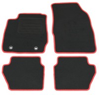 FußMatten Set FüR Ford Fiesta 7 MK7 2008-2017 VII Autoteppiche 100% Passform Rot
