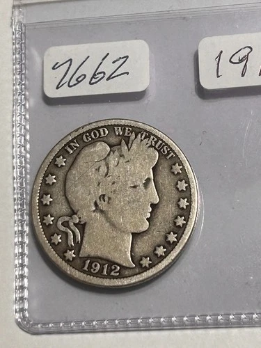 1912 P BARBER HALF DOLLAR