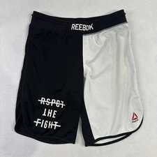 Reebok Fighter Shorts Respect the Fight UFC PlayDry Men S Colorblock Black White