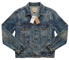Polo Ralph Lauren Men s Distressed USA American Flag Denim Trucker Jacket SIZE M