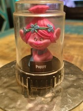 TROLLS "POPPY" FIGURE, 3" W DISPLAY CASE, DISNEY PINK