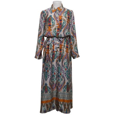 In April 1986, Blusenkleid, Größe: M/L, Beige/Mehrfarbig, Sonstiges, Damen #p7P