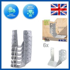 Galvanized Joist Hangers, Set of 6 - Essential Connection Hardware 60 x 100 mm