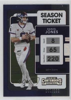 2021 Panini Contenders Playoff Ticket 1/199 Daniel Jones #73 1i3m