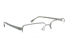 FLEXON E1027 033 Gunmetal Rectangular Half-Rimless Metal Eyeglasses 54-19 140