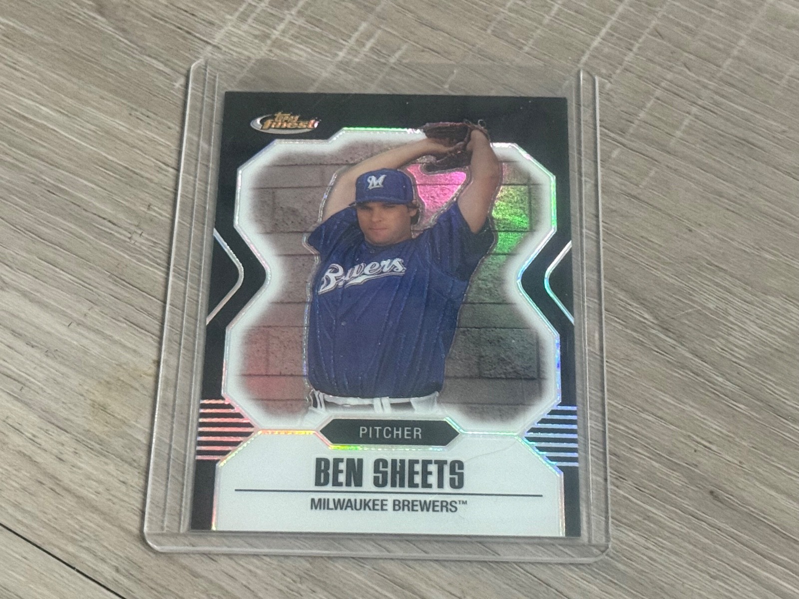 2007 Topps Finest  Black Refractor Rookie  Ben  Sheets  Card #5 RC 91/99  Nice