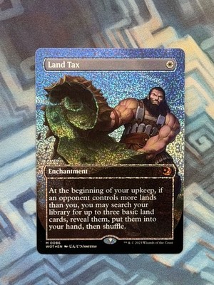 MTG Confetti Foil Land Tax Anime Borderless NM- Unplayed Wilds Of Eldraine