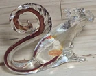 Vintage Murano Art Glass Squirrel Figurine Swirl Tail Italy Hand Blown Label