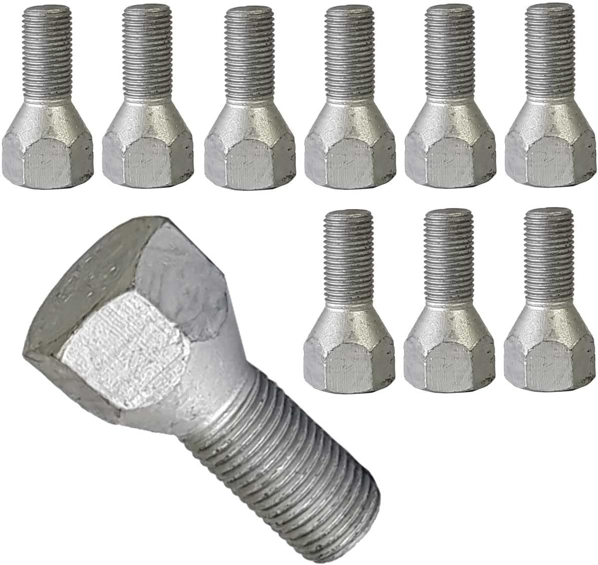10 Tracer Wheelbolt M12x1,25 22mm tapered for Lancia Dedra Delta Musa Y