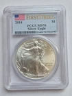 2014 American Silver Eagle $1 Dollar FIRST STRIKE  PCGS MS70