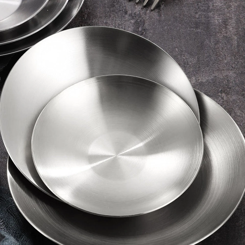 Stoviglie in Acciaio Inossidabile Piatto Per Salsa Di Immersione - Immagine 3 di 4