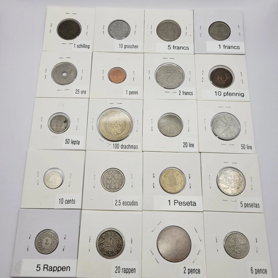 20 monedas europeas antiguas y modernas / 13 países diferentes / compras lo que ves Foto 2 de 4