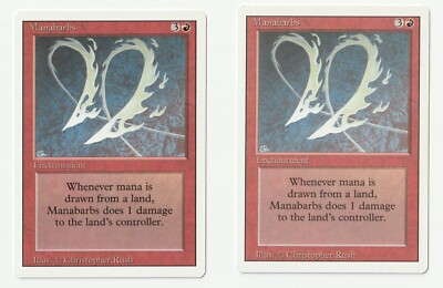 Manabarbs (NM) #165 Revised Edition 3ED Magic card old school see pics MTG  | eBay