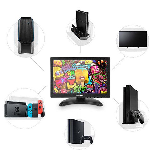 Toguard 10.1 Inch Touchscreen Small HDMI 1280x800 Monitor w/Speaker HDMI VGA AV - Picture 8 of 8