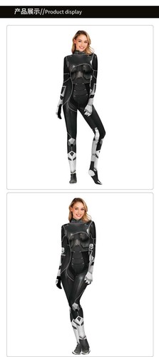 Marvel schwarze Katze Felicia robuster Overall Bodysuit Damen Zentai Cosplay Kostüm - Bild 4 von 9