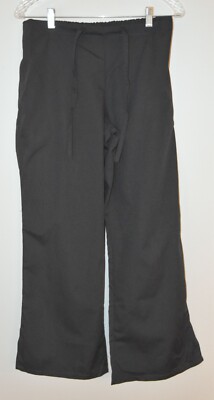 マ Landau Scrub Zone Scrub Pants Small Petite Black 3 Pockets Womens