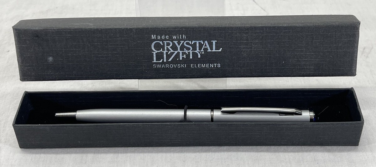 SWAROVSKI ELEMENTS ボールペンとUSB Crystal Lized Swarovski elements ballpoint Pen - Blue Crystal