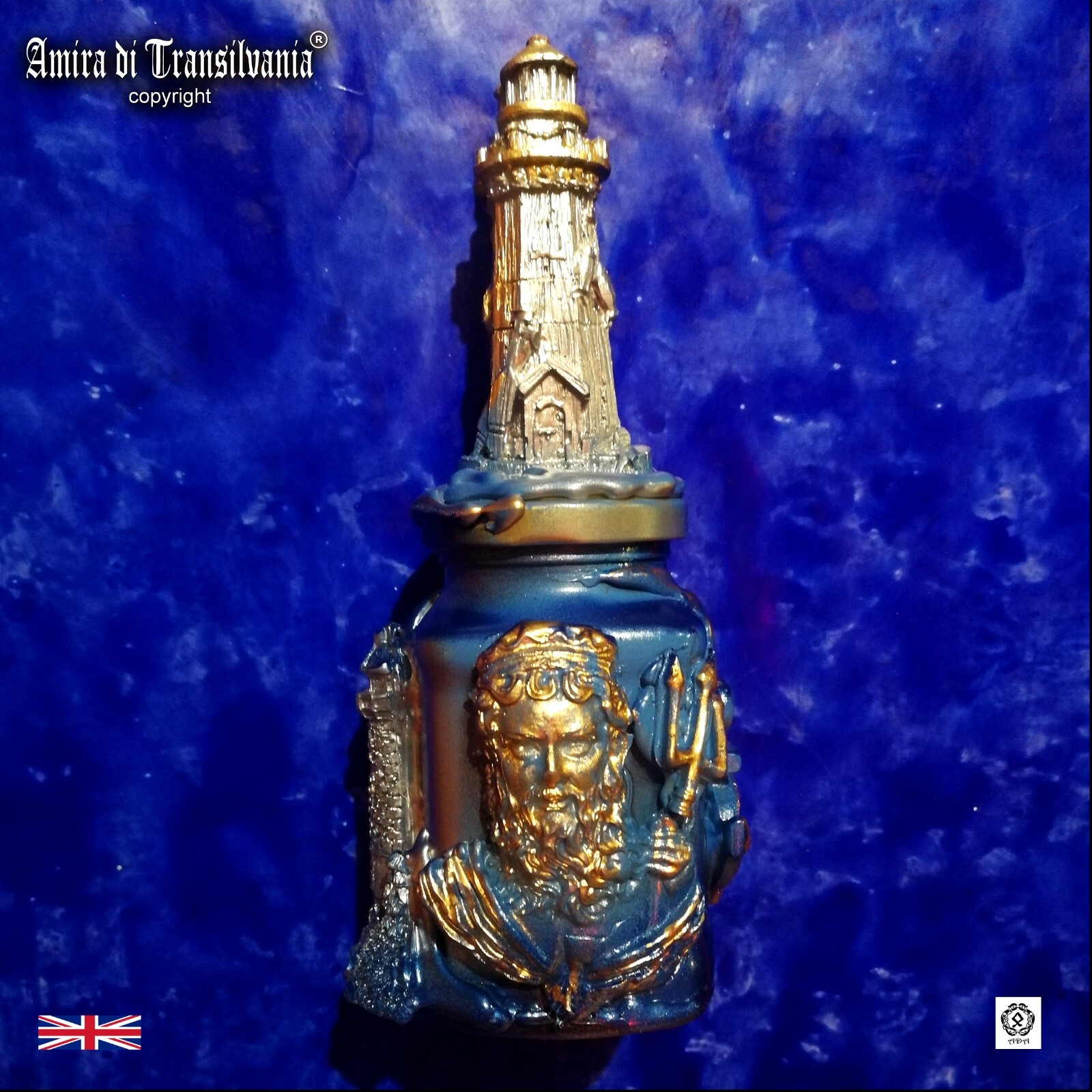 home decor collezione vaso vintage quercia 3d poseidon faro blu mito ancora 1