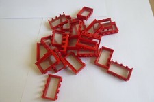 Lego Vintage Windows 1x4x2, extended lip Ref 453bc01 in Red x 22pcs