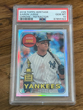 2018 Topps Heritage AARON JUDGE 25 Chrome Refractor 337/569 - PSA 10 GEM MINT