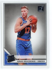 Ignas Brazdeikis 2019-20 Clearly Donruss Rated Rookie Base Prizm RC #91 Knicks