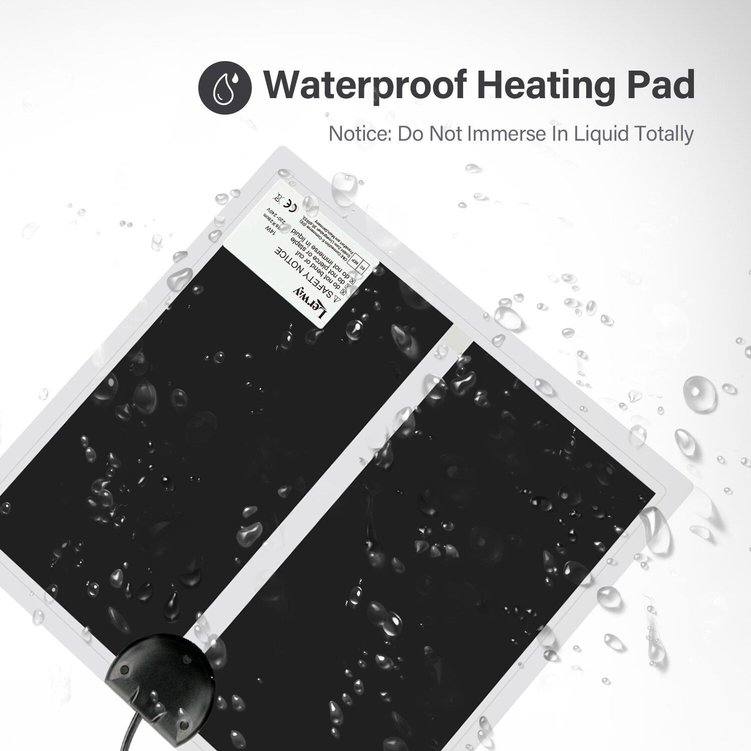 Lerway Electric Adjustable Reptile Heater Pet Supply Heating Mat Pads