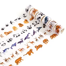 Jungle Animals Adhesive Washi Masking Tape Journals Diary Scrapbooking Stickers